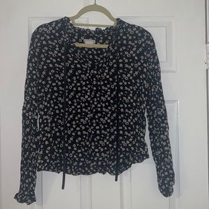 Urban Outfitters Floral Cropped Blouse